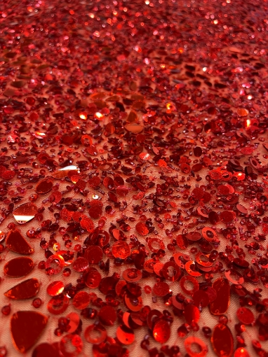 Picture of Red embroidery with mirrors