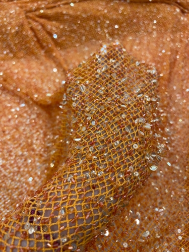 Picture of Orange mesh embroidery