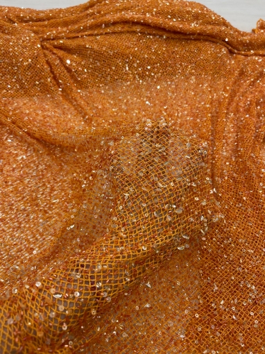 Picture of Orange mesh embroidery