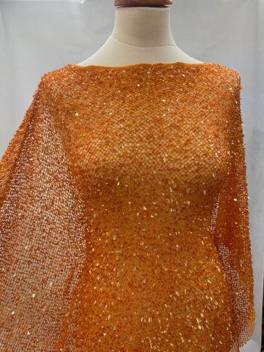 Picture of Orange mesh embroidery