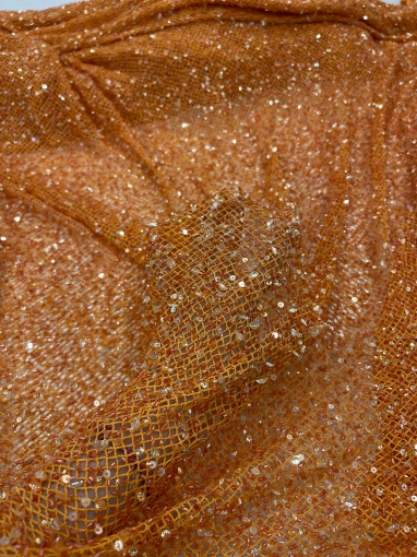 Picture of Orange mesh embroidery