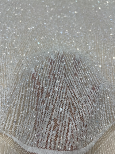 Picture of Beading and sequin embroidery on lace