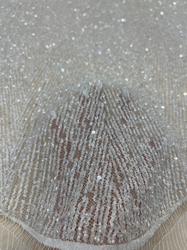 Picture of Beading and sequin embroidery on lace