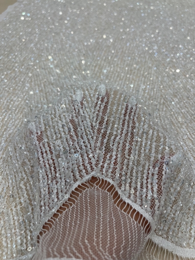 Picture of Beading and sequin embroidery on lace