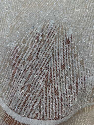 Picture of Beading and sequin embroidery on lace