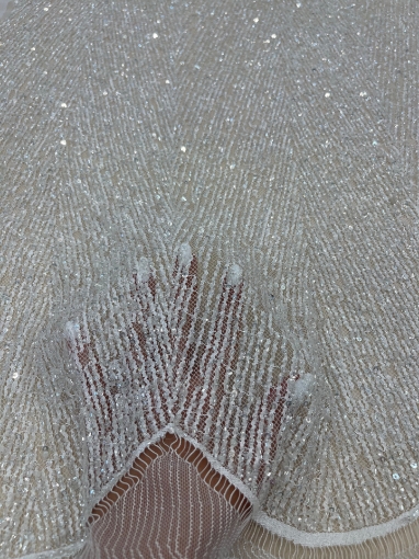 Picture of Beading and sequin embroidery on lace
