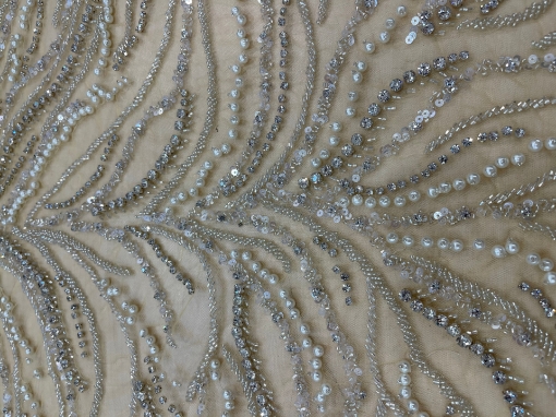 Picture of Panels dress with pearls and crystals