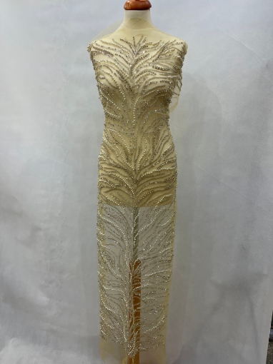 Picture of Panels dress with pearls and crystals