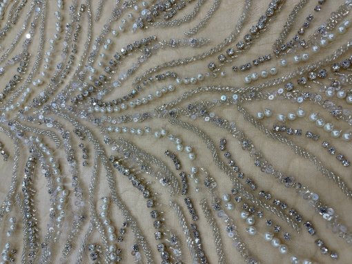 Picture of Panels dress with pearls and crystals