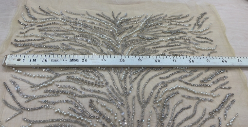 Picture of Panels dress with pearls and crystals