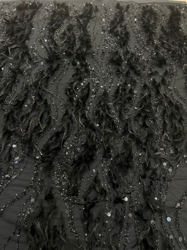 Picture of Linear feather pattern embroidery
