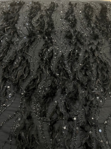 Picture of Linear feather pattern embroidery