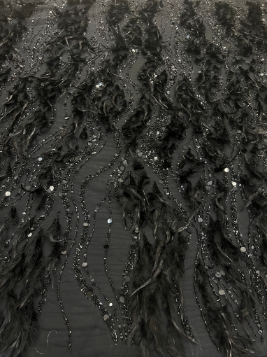 Picture of Linear feather pattern embroidery