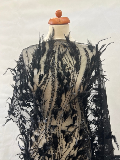 Picture of Linear feather pattern embroidery