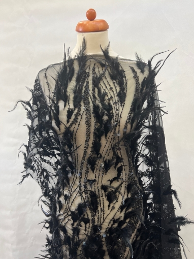 Picture of Linear feather pattern embroidery