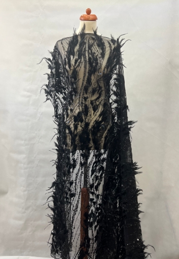 Picture of Linear feather pattern embroidery