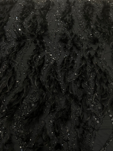 Picture of Linear feather pattern embroidery