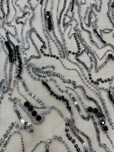 Picture of Metallic grey embroidery panels