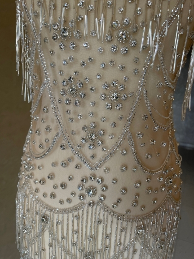 Picture of Manually embellished midi dress