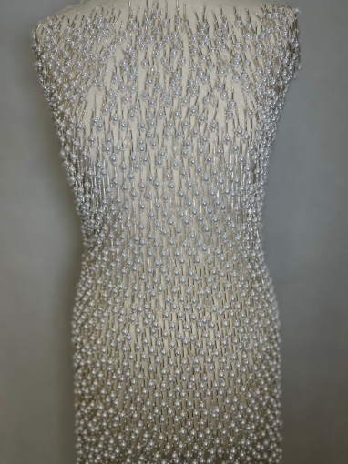 Picture of "Embroidery with fringe made of pearls and crystals"