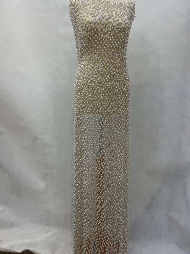 Picture of "Embroidery with fringe made of pearls and crystals"