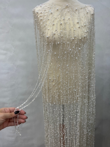 Picture of Long fringe embroidery with pearls