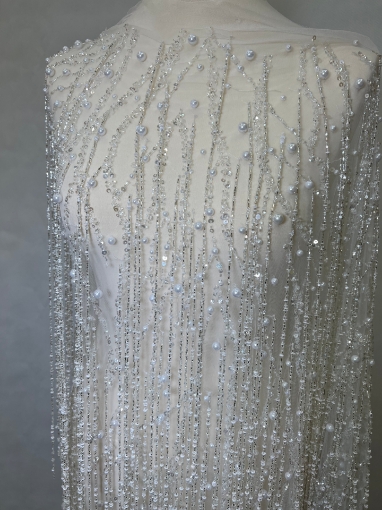 Picture of Long fringe embroidery with pearls