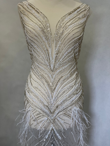 Picture of Dress with crystals and feathers