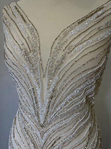 Picture of Dress with crystals and feathers