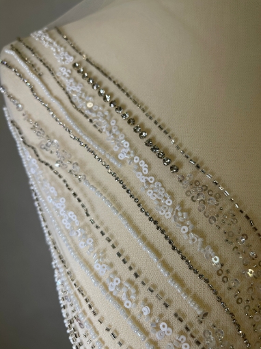 Picture of Dress with crystals and feathers