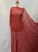Picture of Mesh embroidery with red fringes