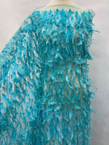 Picture of Feather and fringe embroidery
