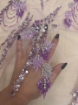 Picture of Purple/lilac embroidery with crystals and beads
