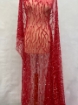 Picture of Embroidery with strings of red beads
