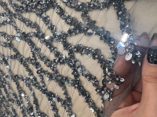 Picture of Embroidery with branches of beads and sequins