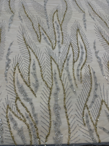 Picture of Crystal and gold bead embroidery
