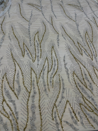 Picture of Crystal and gold bead embroidery