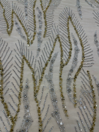Picture of Crystal and gold bead embroidery