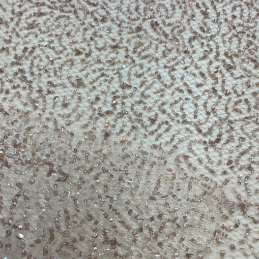 Picture of Beaded and sequined embroidered lace