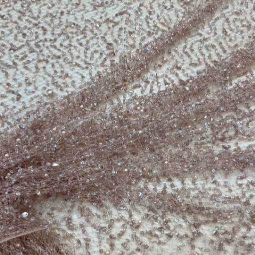 Picture of Beaded and sequined embroidered lace
