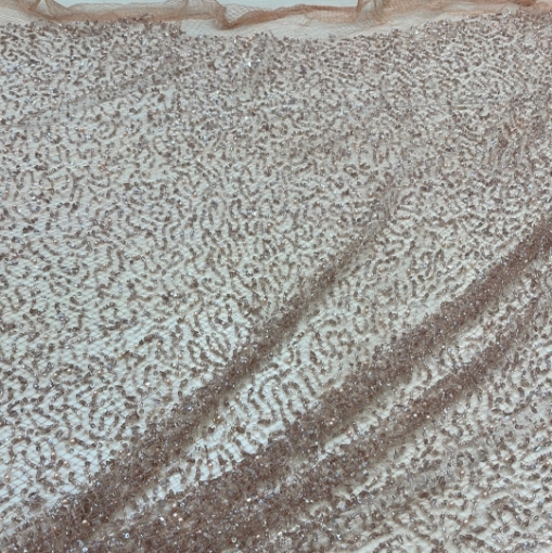 Picture of Beaded and sequined embroidered lace