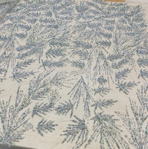 Picture of Bead and pistachio green crystal embroidery