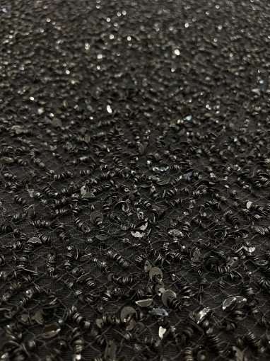 Picture of Black embroidery with sequins and pearls