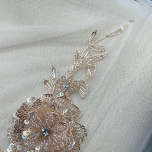 Picture of 3D floral appliqué with beads/sequins