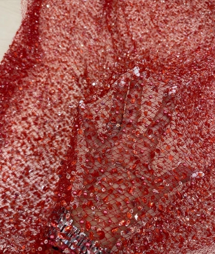 Picture of Elastic mesh with beads and sequins