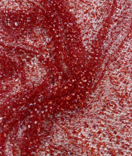Picture of Elastic mesh with beads and sequins
