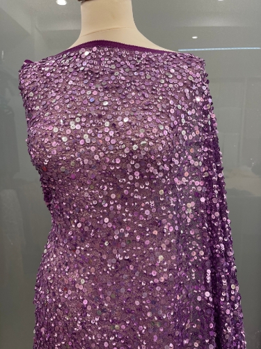 Picture of Purple sequin embroidery