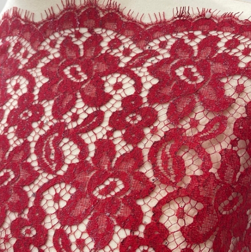 Picture of Red Solstiss lace with metallic film