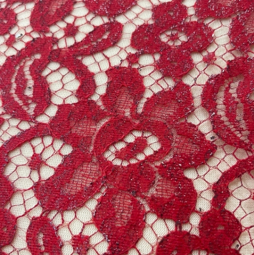 Picture of Red Solstiss lace with metallic film