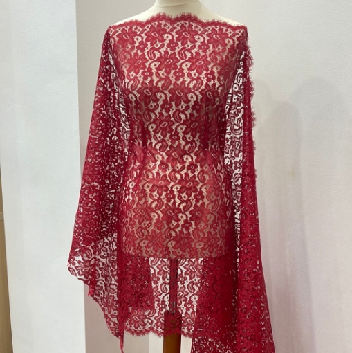 Picture of Red Solstiss lace with metallic film
